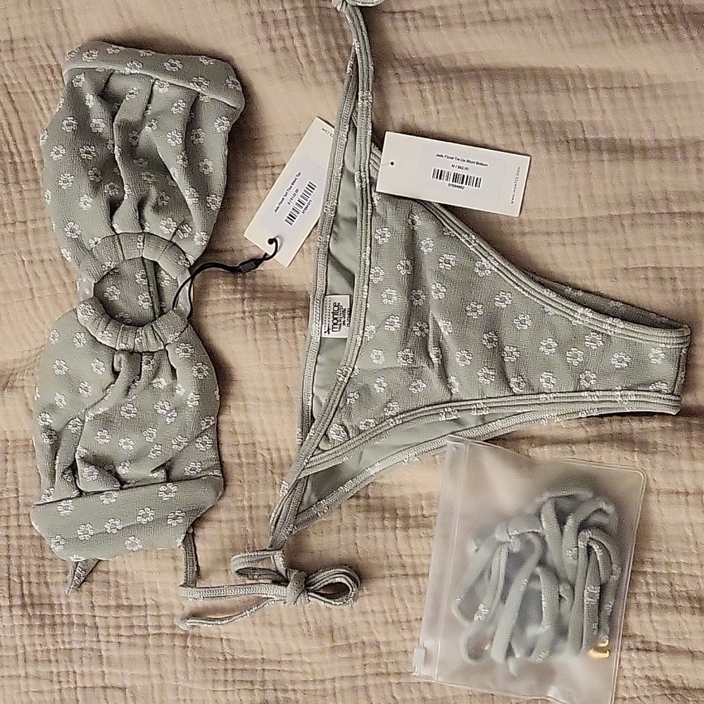 NWT Montce Swim Jade Floral Bikini (bottom only)
